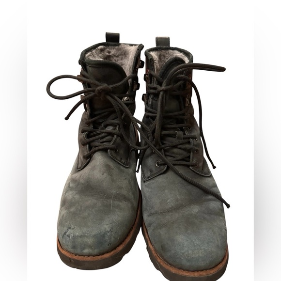 UGG Hannen TL Waterproof Leather Sheepskin Boots Grey Men’s Size 11 Lace Up Snow main image 9